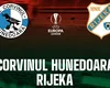 LIVE DIGI SPORT Corvinul – Rijeka VIDEO STREAM ONLINE în Europa League. Hunedorenii mai vor o surpriză!