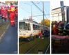 Șofer mort după ce mașina lui a fost prinsă între un stâlp și un tramvai, în București