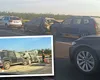 Carambol cu CINCI mașini pe Autostrada A1, în a doua zi de Paște. Opt persoane au fost implicate în accidentul rutier