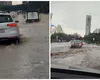Şuvoaie pe străzile din Cluj, după o ploaie cu gheață de doar câteva minute