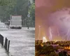 Mașini înghițite de apă în București. Vremea ploioasă a făcut prăpăd în Capitală