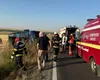 Un autobuz plin cu pasageri ucraineni s-a răsturnat în județul Constanța. A fost activat Planul Roșu de Intervenție FOTO