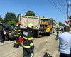 Accident grav la Mihail Kogălniceanu, județul Constanța. Două camioane și mai multe autoturisme, printre care una de poliție, au fost implicate
