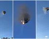 Un balon cu aer cald a luat foc în aer. Opt persoane au murit
