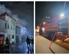 Incendiu puternic lângă București. Pompierii au intervenit într-un complex rezidențial