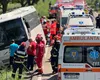 Accident grav pe DN29. Un autocar cu 12 persoane s-a răsturnat. ISU a activat Planul Roșu de Intervenție