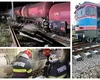 Un tren încărcat cu benzină a deraiat în Teleorman. Intervenţie specială a autorităţilor