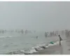 Perdea de ceață pe litoralul românesc. Imagini spectaculoase surprinse pe plajele din Mamaia și Vama Veche