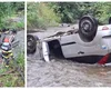 Val de accidente în România. O mașină s-a răsturnat în apele Jiului. Trei tineri au ajuns la spital