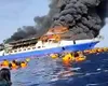 VIDEO Tragedie pe mare! Un feribot cu 300 de pasageri la bord a luat foc în larg: ”Ardem pe mare. Avem nevoie de ajutor, repede!”