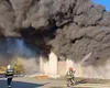 Incendiu de proporţii la o hală de reciclare. Fumul se vedea de la 20 de kilometri, a fost emis Ro Alert