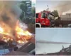 Incendiu de proporții în Capitală. Mai multe locuințe au fost cuprinse de flăcări