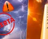 Avertizări meteo emise de ANM! Cod roșu, portocaliu și galben de caniculă. În anumite zone din țară sunt așteptate ploi torențiale și vijelii