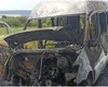 Un microbuz cu pasageri a luat foc în Botoșani! Călătorii au coborât imediat din mașină