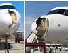 La un pas de o tragedie aviatică! Un avion a aterizat de urgență după ce a lovit o pasăre de mari dimensiuni. Aeronava a fost distrusă parțial