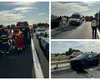 Accident grav pe A3. Un autoturism cu opt persoane la bord a lovit parapetul de pe autostradă: o victimă este inconștientă, iar alte șase sunt în stare critică