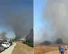 Incendiu puternic lângă București, s-a emis RO-Alert. Flăcările se extind rapid, casele oamenilor sunt în pericol FOTO + VIDEO