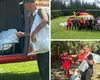 FOTO Brânză evacuată cu elicopterul Black Hawk de la stânele izolate din zona Broșteni
