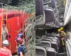 Un autocar cu 60 de persoane s-a răsturnat în timp ce se îndrepta spre aeroport. Zece persoane au fost transportate la spital