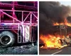 Autobuz în flăcări după accident. Cel puțin 20 de persoane au murit