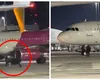 Pe unde am fost, ne-am făcut de râs. Doi români, filmați în timp ce aleargă pe pistă să prindă avionul, după ce au spart geamul unei ieșiri de urgență