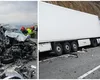 Accident grav pe DN 6, la ieșirea din Orșova. Un TIR și o mașină s-au izbit puternic în zona viaductului Oreva