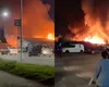 Incendiu foarte violent lângă București. Flăcările ard între Pasajul Domnești și Stația Electrică