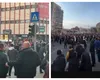 Minerii din Gorj au ieșit în stradă. Un oraș întreg a fost paralizat din cauza protestului: ”Au venit toți din schimbul 1”