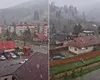 Vreme de iarnă înainte de minivacanța de 1 Mai. La munte ninge, în restul țării este frig și plouă