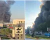 Incendiu în Bragadiru. Un depozit de anvelope a fost mistuit de flăcări