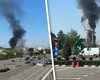 Explozie urmată de incendiu în Prahova: pericol de a doua deflagrație, un bărbat a fost rănit