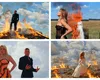 Reacţia dură a lui Valentin Sanfira după ce Codruţa Filip a dat foc rochiei de mireasă: „Apucături de piroman”