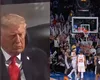 Donald Trump a fost huiduit la finala NBA din New York și ironizat după ce ar fi ațipit în lojă VIDEO