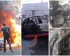 Un Mercedes a luat foc pe Bulevardul Ion Mihalache din Capitală. Autoturismul aparține unui tiktoker celebru