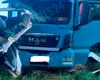 Accident grav în județul Harghita, între un camion încărcat cu lemne și o autoutilitară. Un bărbat a murit și o altă persoană a fost rănită