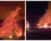 Incendiu puternic în Mamaia. Două beach baruri au fost făcute scrum