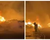 Ro-Alert lângă Bucureşti, incendiu masiv la un depozit de reciclare a maselor plastice VIDEO