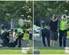 Șofer pus la pământ și încătușat de polițiști într-o benzinărie din București, după ce a devenit agresiv. Scandalagiul s-a ales cu amendă