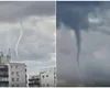 Tornadă în România, la o oră distanță de București. Fenomenul meteo a speriat oamenii, imagini distribuite masiv pe rețelele sociale