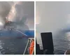 Nicuşor Dan afirmă că nava care a luat foc în zona economică exclusivă a României din Marea Neagră a fost lovită: Nava a fost lovită şi pare că s-a scufundat,