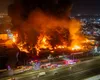 Incendiu masiv lângă capitală, coloană imensă de fum toxic. Alertă maximă după ce flăcările au cuprins o uzină chimică VIDEO