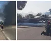 Un avion a aterizat de urgenţă pe o şosea din Franţa şi a luat foc