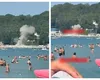 VIDEO ŞOCANT O dronă s-a prăbuşit pe o plajă plină cu turişti de la Marea Neagră