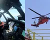 Un elicopter Black Hawk al MAI a evacuat un rănit de pe o macara care se îndrepta spre Neptun Deep VIDEO