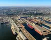 Incendiu puternic în Portul Midia. O navă care transportă minereu a fost cuprinsă de flăcări