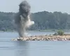 Militarii intervin pe Brațul Bala pentru asigurarea alimentării cu apă a Reactorului 2 de la Cernavodă. MApN a început detonările controlate VIDEO