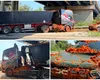O Dacie a fost îngropată sub 18 tone de resturi de roșii după ce un TIR a intrat pe contrasens, în Italia