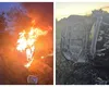 Accident cumplit în Suceava. O mașină a luat foc după ce a lovit un cap de pod, două persoane au ars de vii