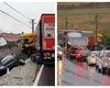 Un TIR a intrat pe contrasens și a spulberat o mașină pe DN 13, în Brașov, apoi s-a oprit într-un gard