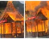 Incendiu puternic la o biserică din Maramureş. Altarul s-a făcut scrum FOTO